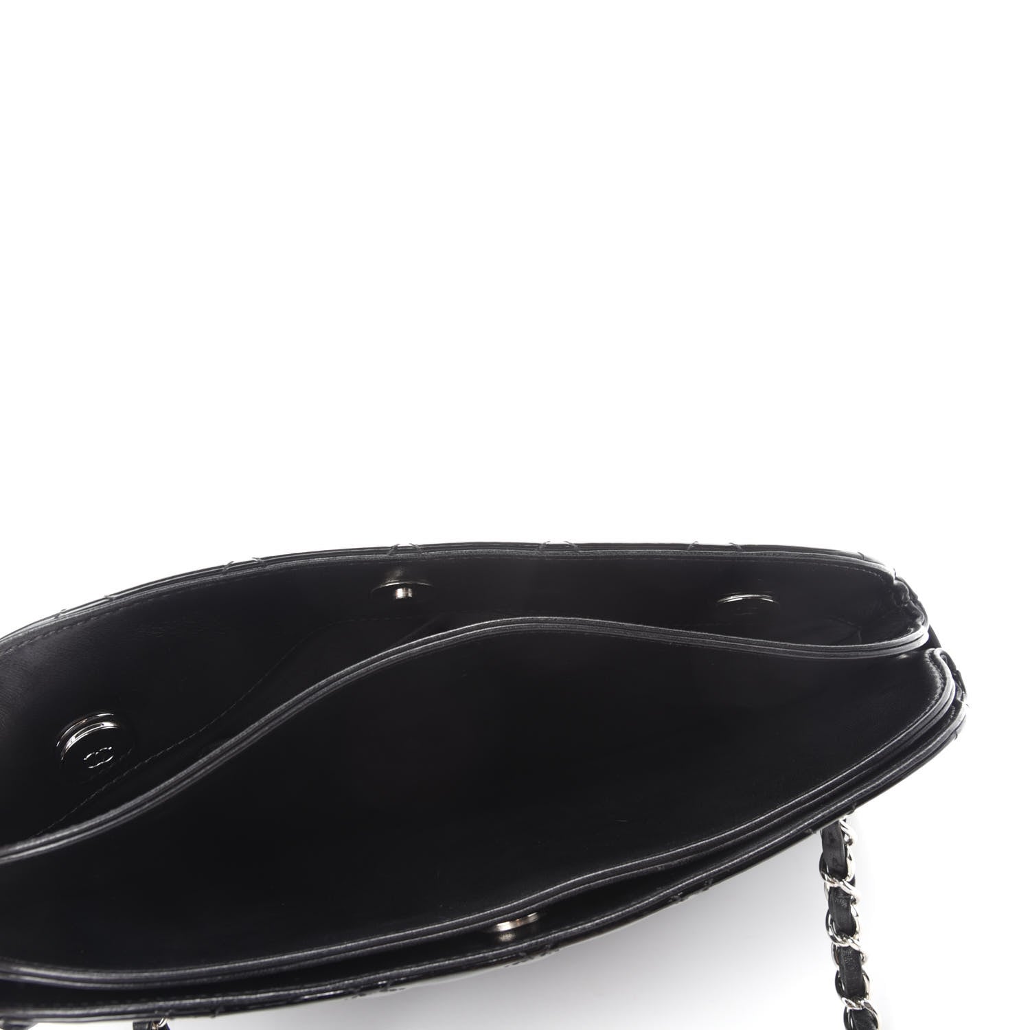 Chanel Patent Quilted Just Mademoiselle Bowling Bag Black 5 of 11