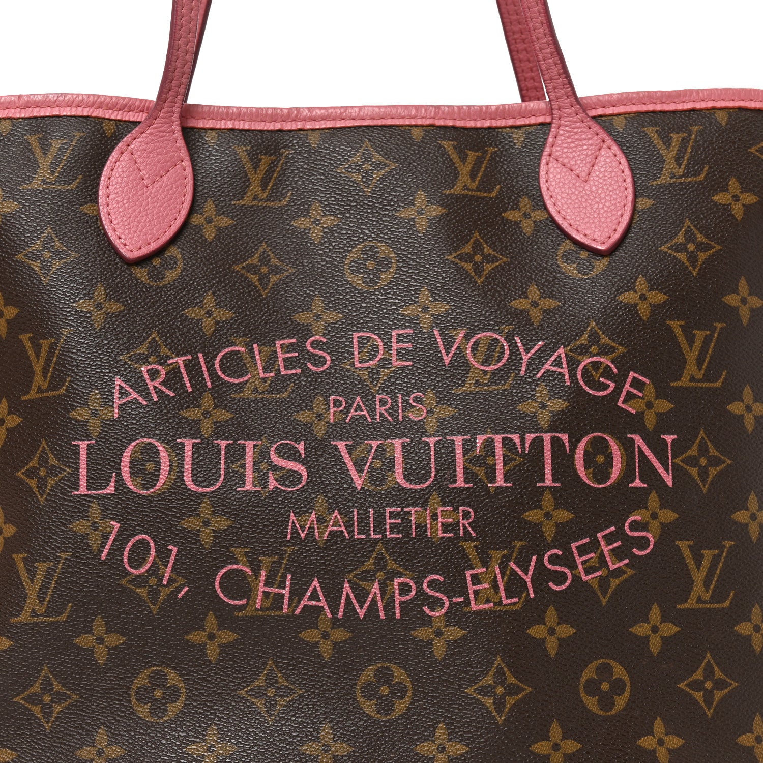 Louis Vuitton Monogram Articles de Voyage Ikat Neverfull MM Rose Velours 6 of 9