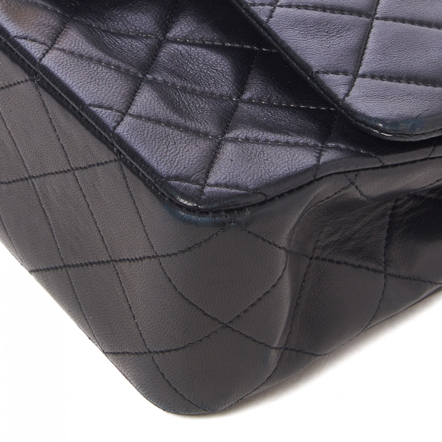 Chanel Lambskin Quilted Medium Double Flap Black 5 of 9