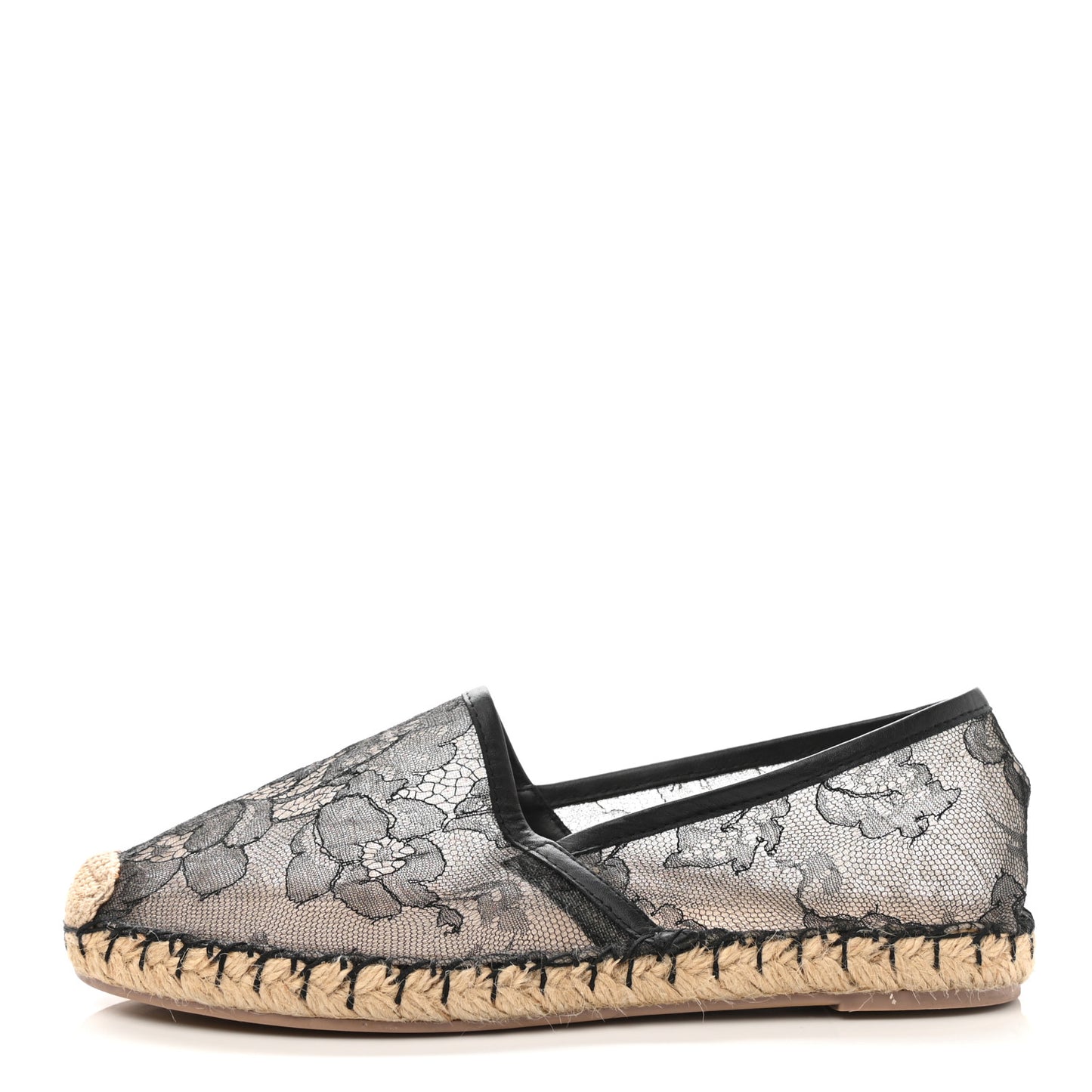 Lace Espadrilles 35 Black