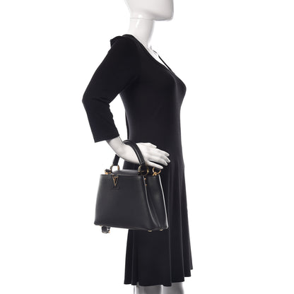 Louis Vuitton Taurillon Capucines BB Black 2 of 9