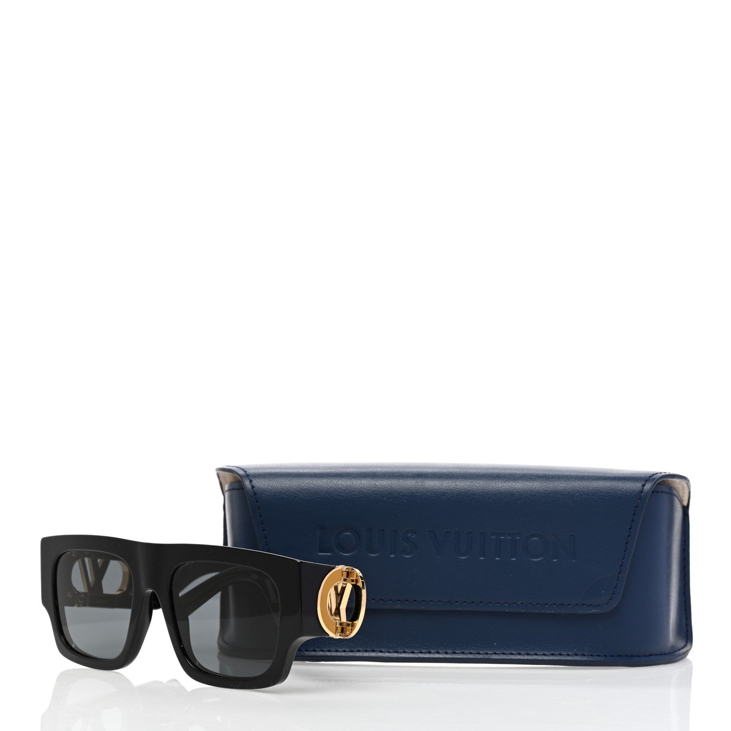 Louis Vuitton Acetate LV Link Square Sunglasses Z1478E Black 7 of 7