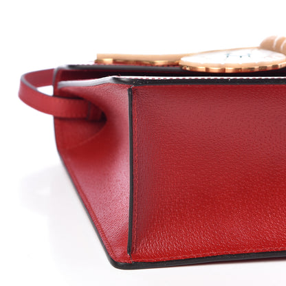 Gucci Calfskin Bamboo Web Medium Falena Moth Top Handle Bag Hibiscus Red 8 of 10