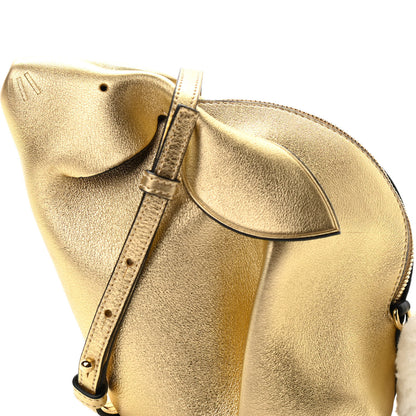 Loewe Metallic Calfskin Bunny Shoulder Bag Gold 8 of 10