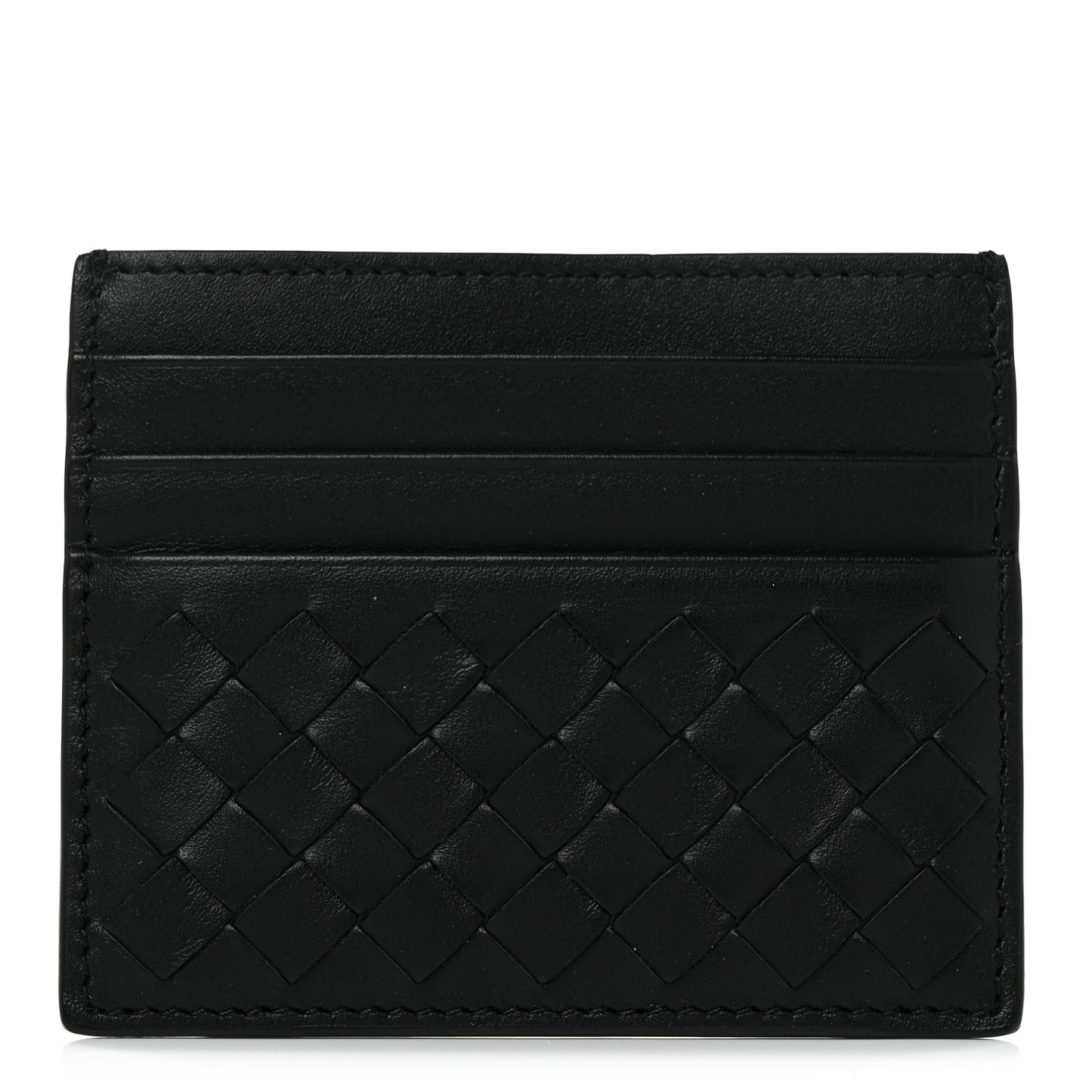 Nappa Intrecciato Card Holder Black