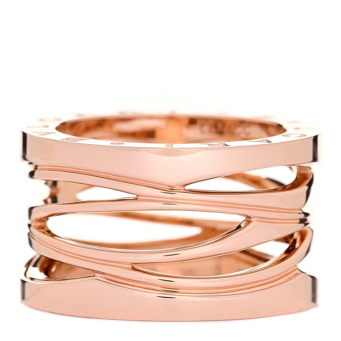 18K Rose Gold B.Zero1 Legend Four-Band Ring 52 6