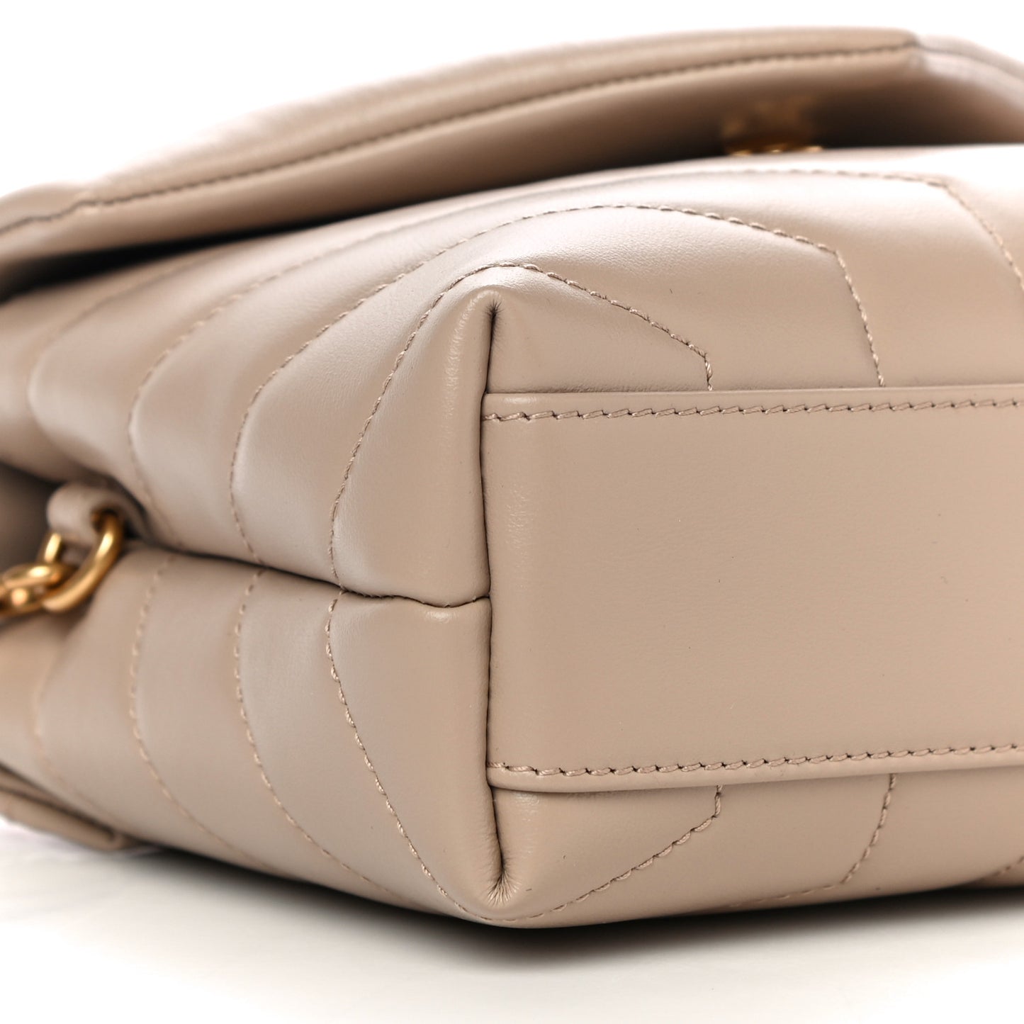Calfskin Y Quilted Monogram Toy Loulou Crossbody Bag Latte