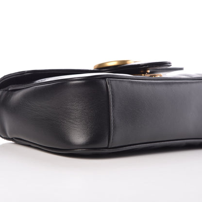 Gucci Calfskin Matelasse Mini GG Marmont Shoulder Bag Black 9 of 11