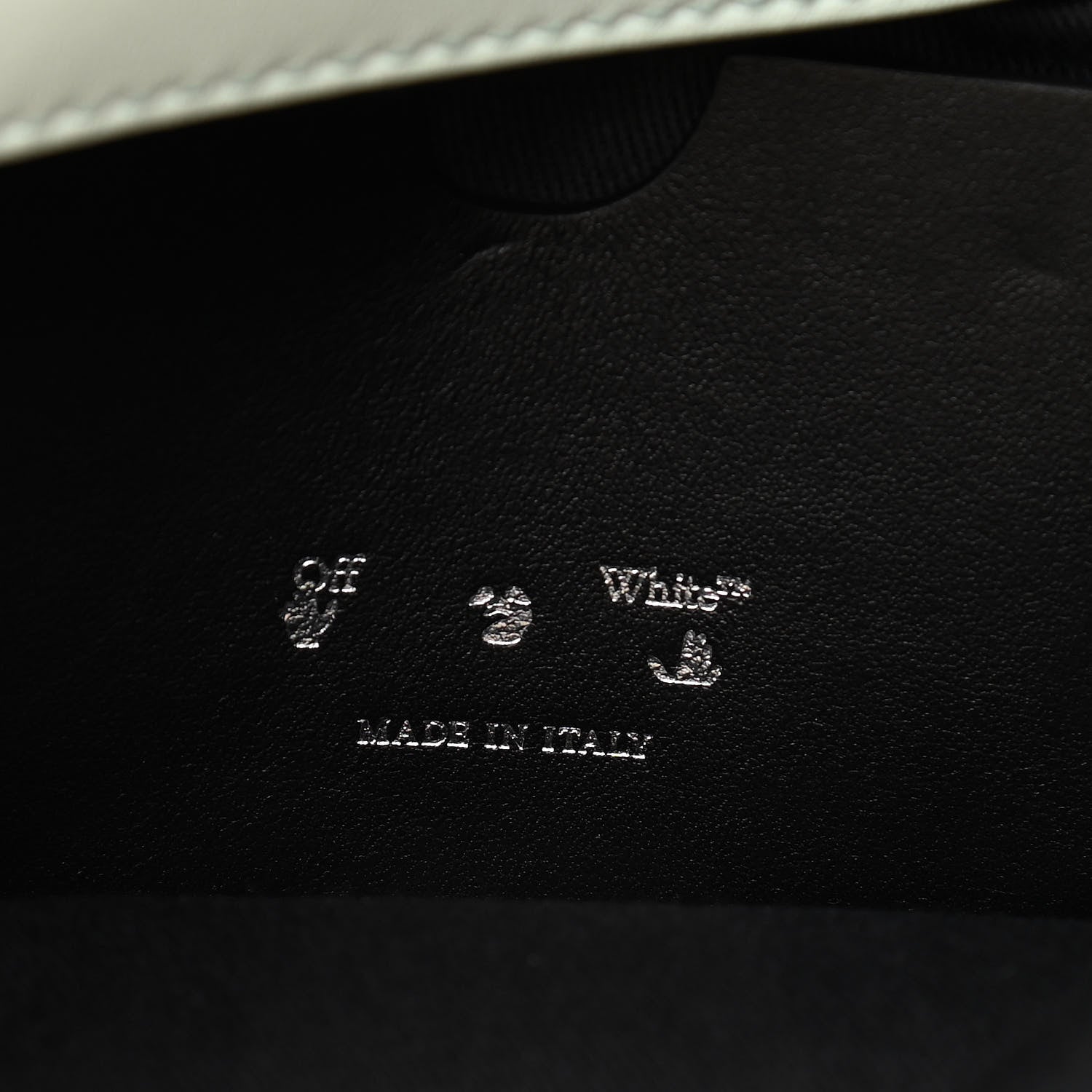 Off-White Calfskin Slouchy Nailed Clutch Green 6 of 9