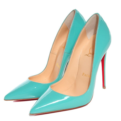 Christian Louboutin Patent So Kate 120 Pumps 35 Aquamarine 3 of 7