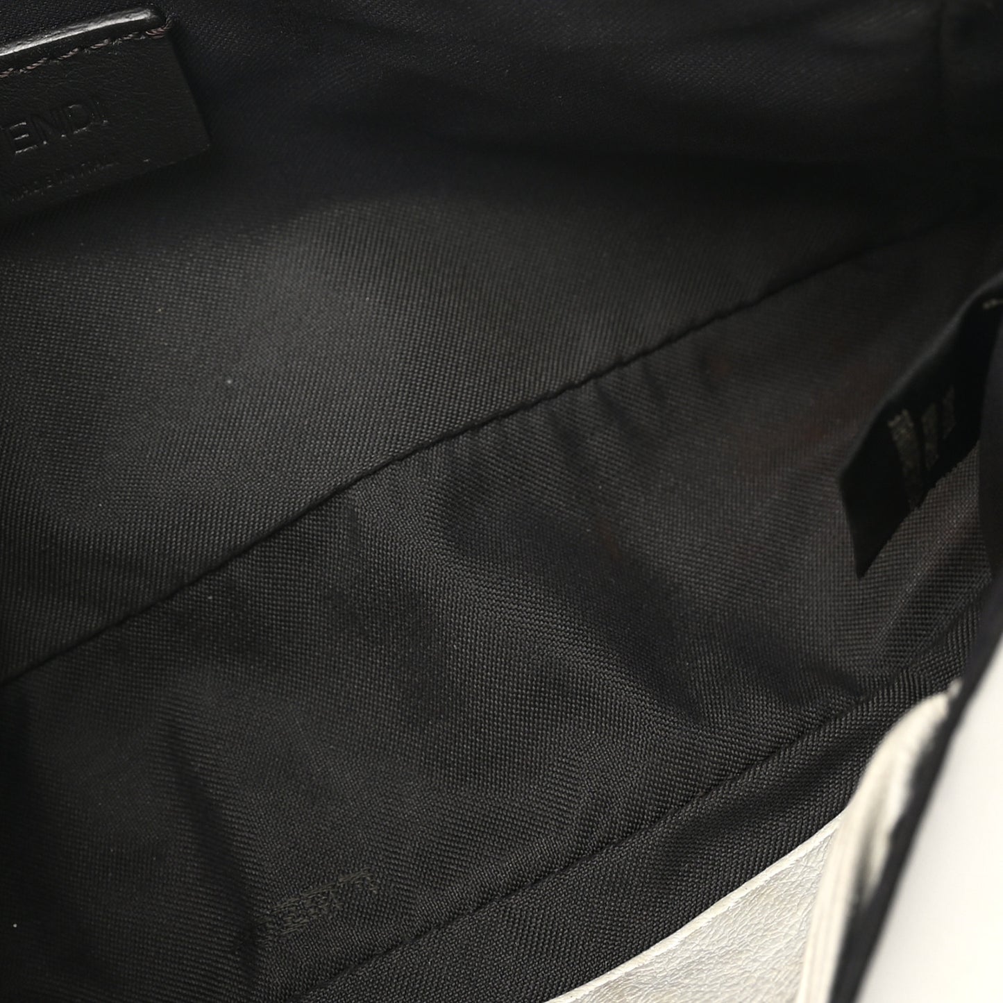 Nappa FF 1974 Embossed Mini Baguette White