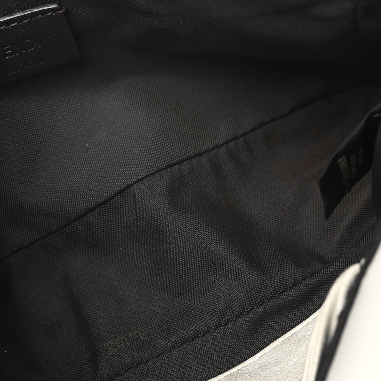 Fendi Nappa FF 1974 Embossed Mini Baguette White 5 of 12