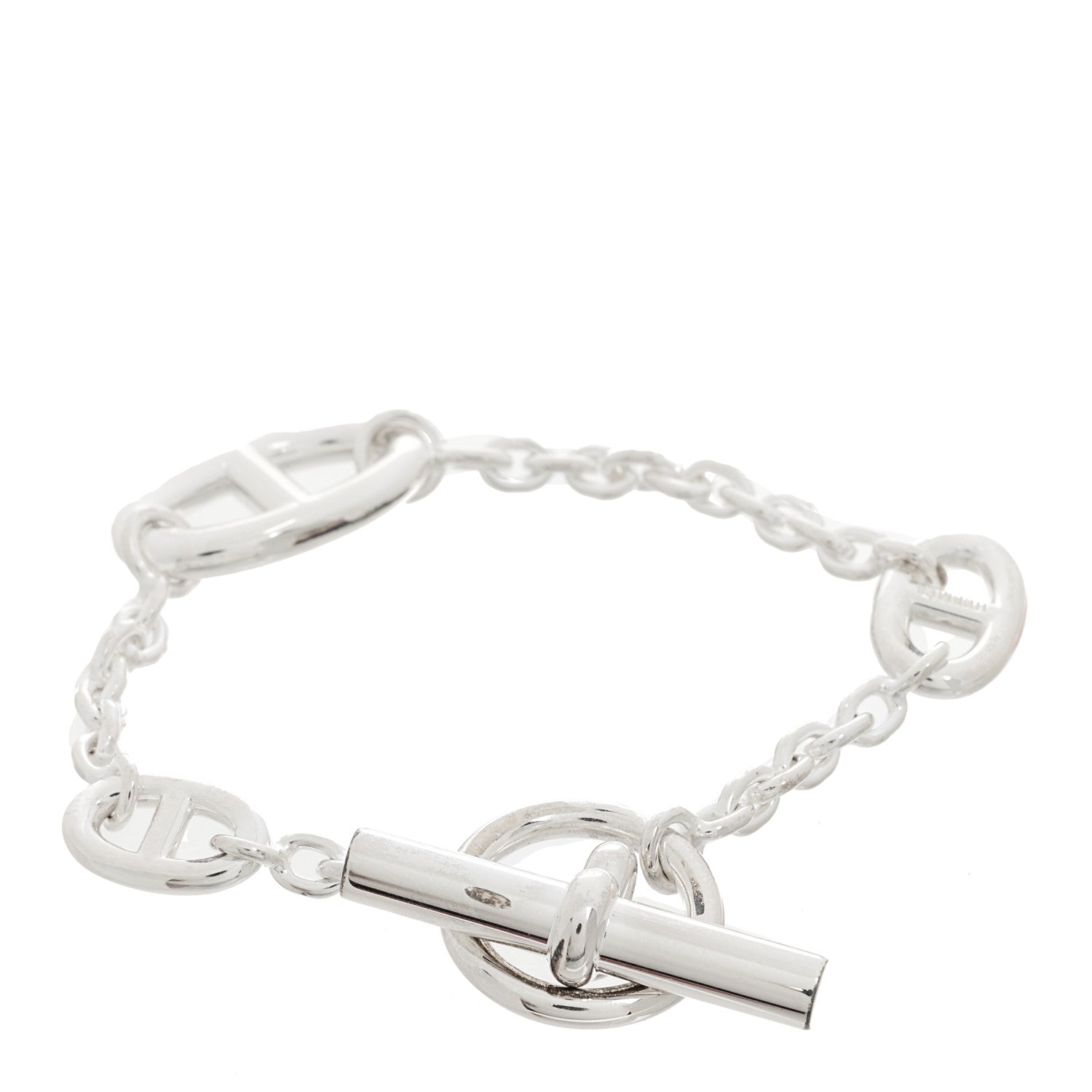 Hermes Sterling Silver Farandole Bracelet LG 2 of 3
