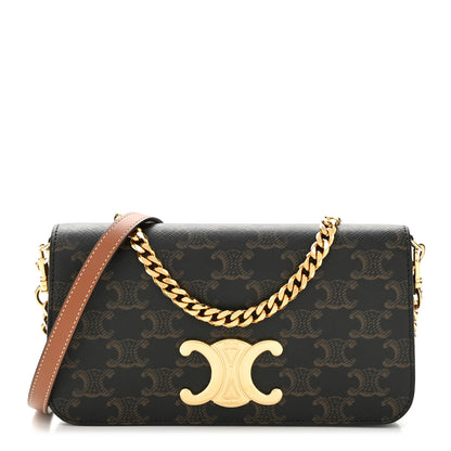 Celine Triomphe Canvas Multipochette Tan 1 of 9