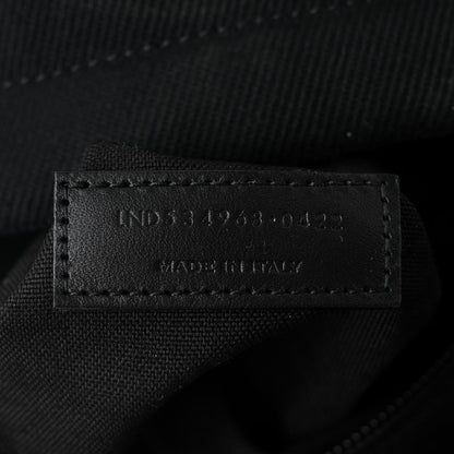 Saint Laurent Canvas Signature Embroidered City Backpack Black 7 of 10