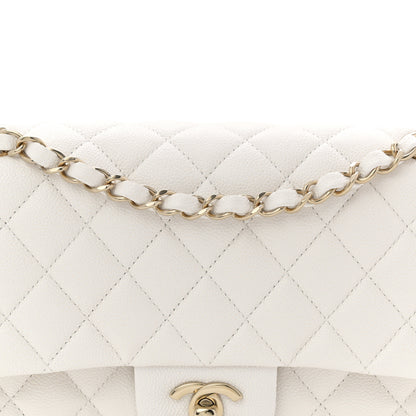 Chanel Caviar Quilted Medium Double Flap White 8 of 10