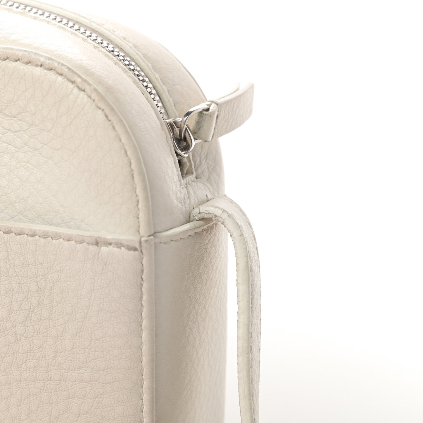 Calfskin Logo S Everyday Camera Bag White