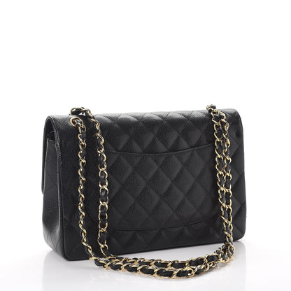 Chanel Caviar Quilted Jumbo Double Flap Black 3 of 9