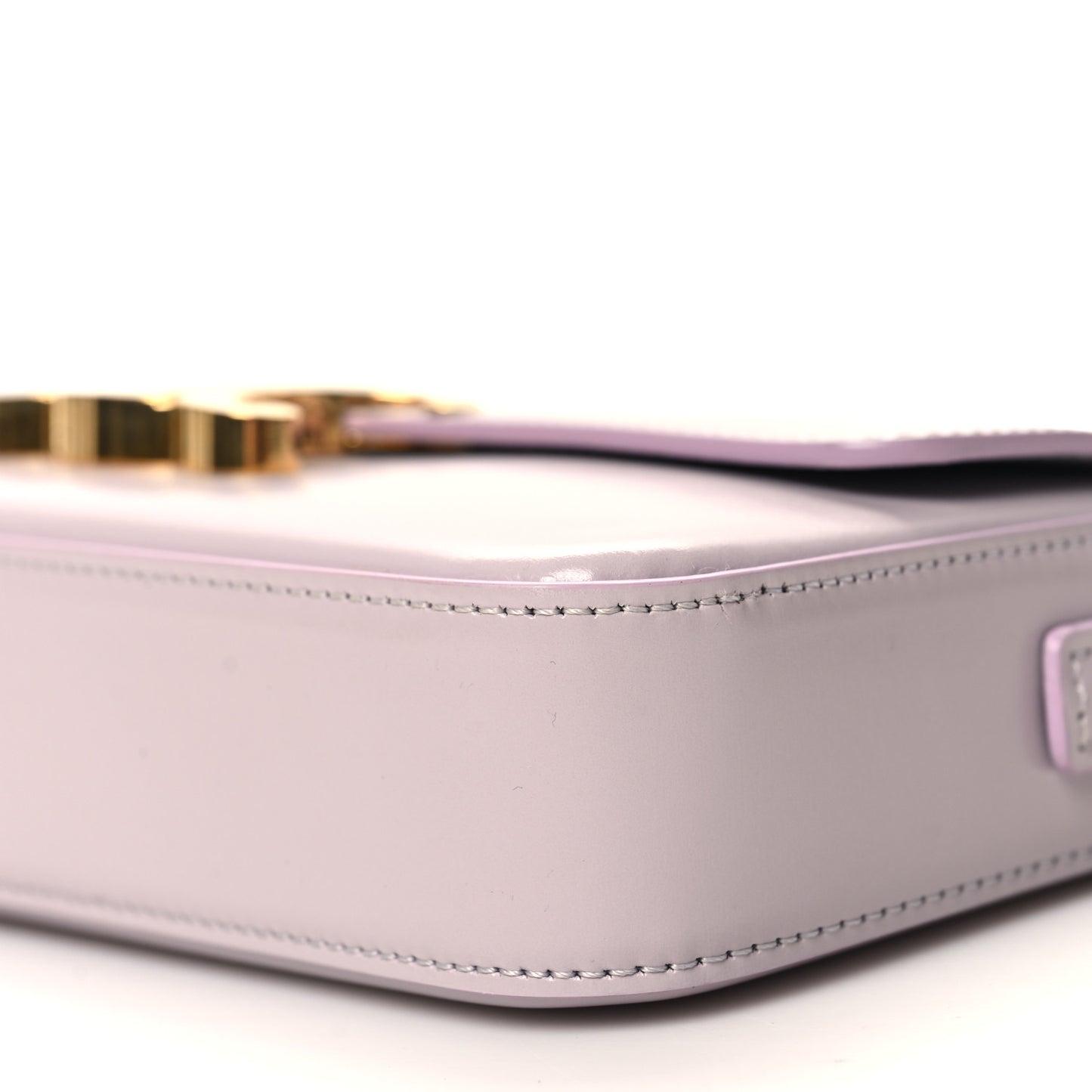Shiny Calfskin Triomphe Shoulder Bag Light Lilac