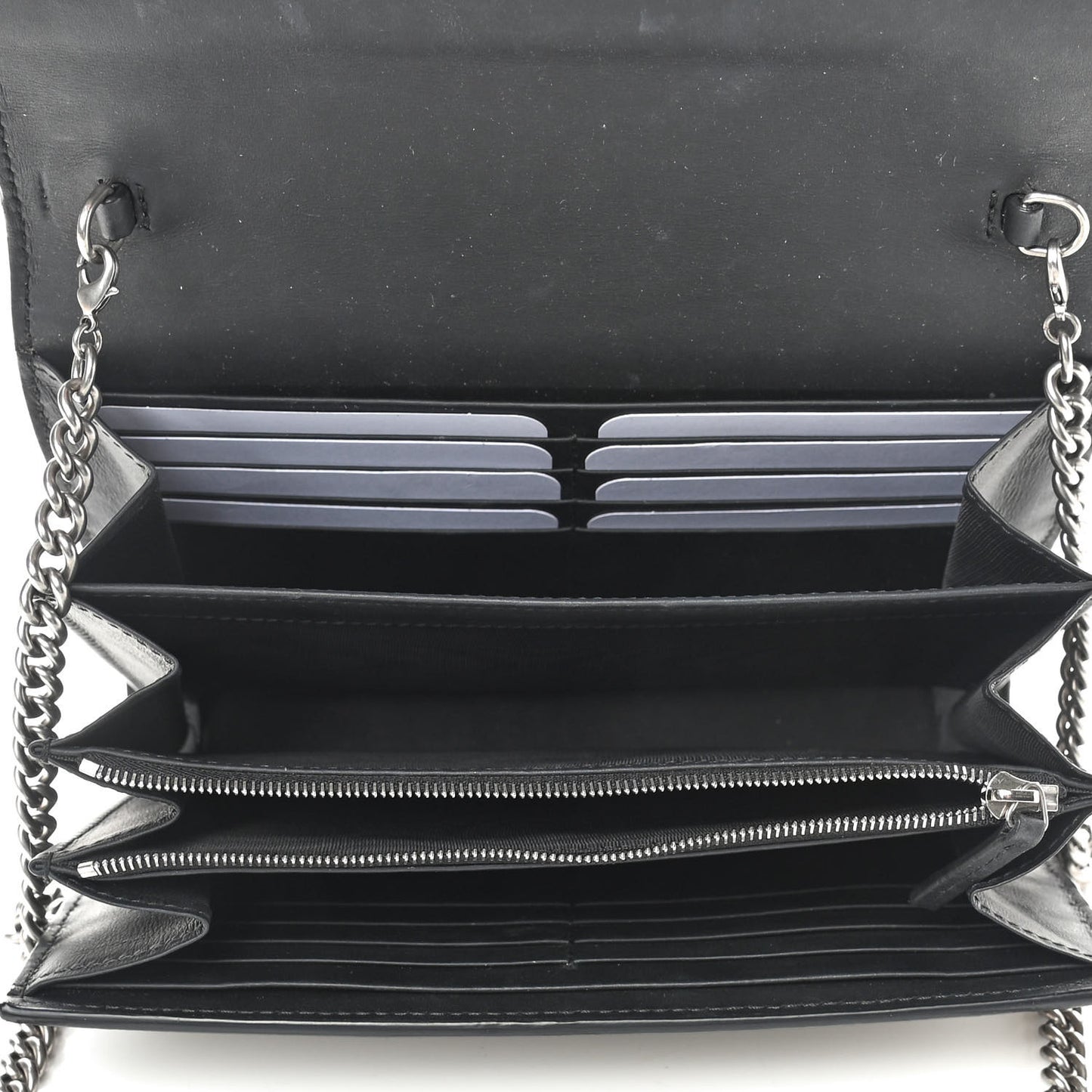 GG Supreme Monogram Mini Dionysus Chain Wallet Beige Black