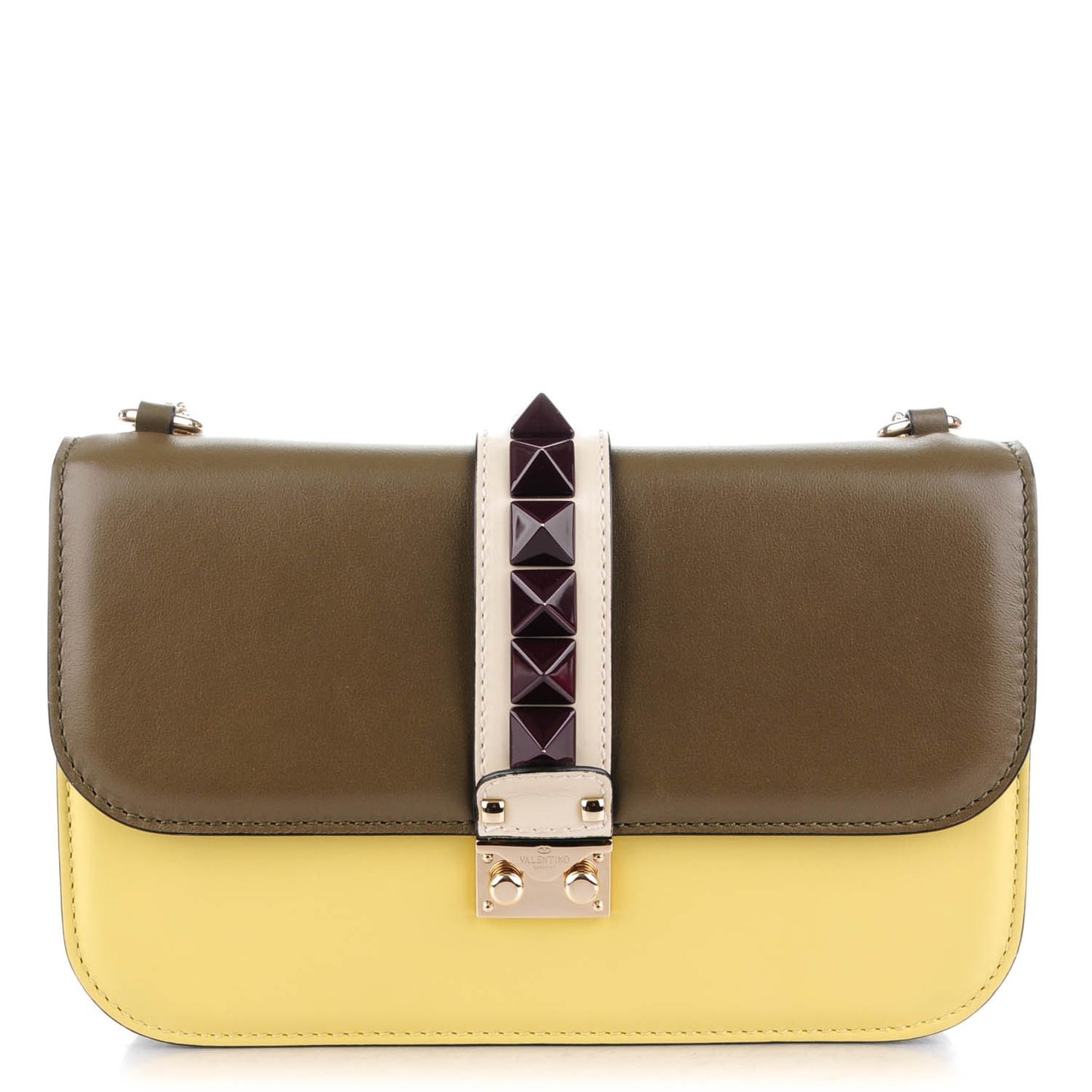 Vitello Medium Glam Lock Rockstud Flap Multicolor