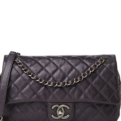 Chanel Caviar Quilted Jumbo Easy Flap Purple 8 of 11