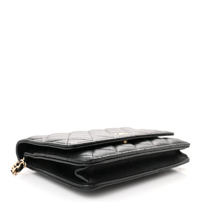 Chanel Caviar Quilted Wallet on Chain WOC Black 4 of 15