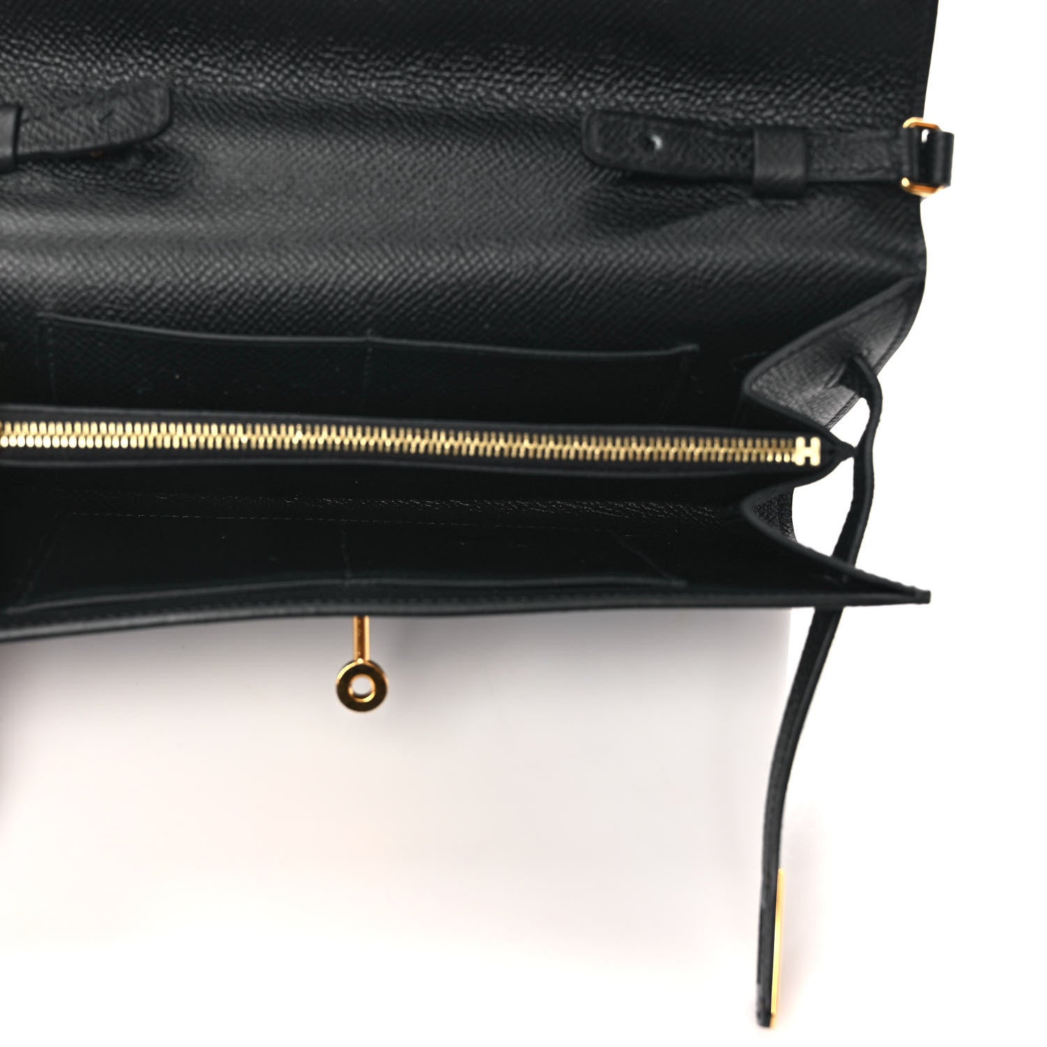 Hermes Epsom Kelly Wallet To Go Black 5 of 10