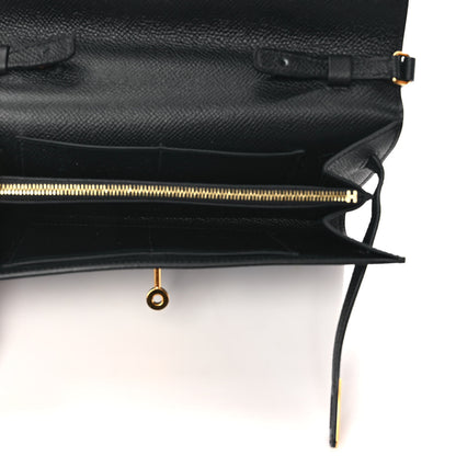 Hermes Epsom Kelly Wallet To Go Black 5 of 10