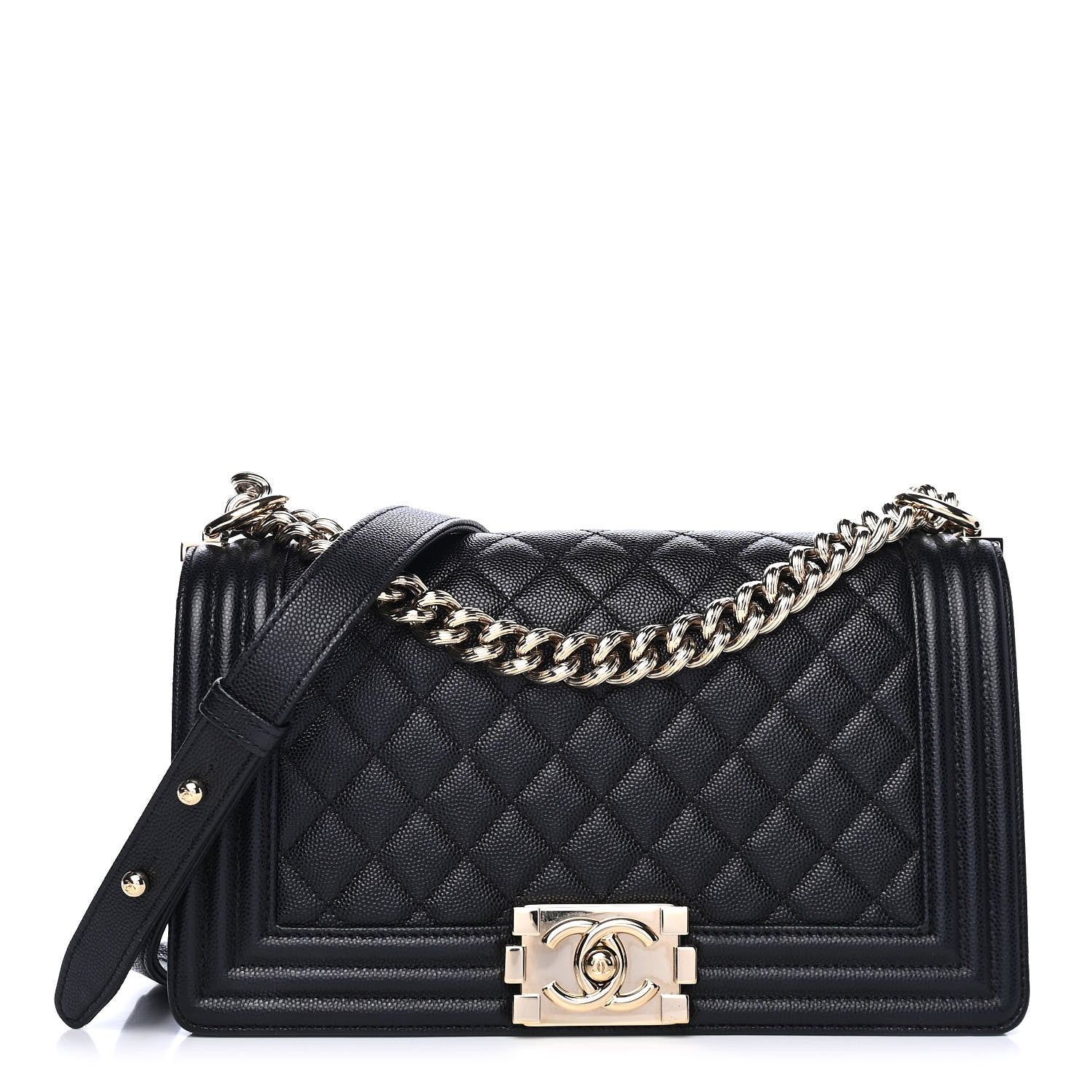 Chanel Caviar Quilted Medium Boy Flap Black 1 of 4