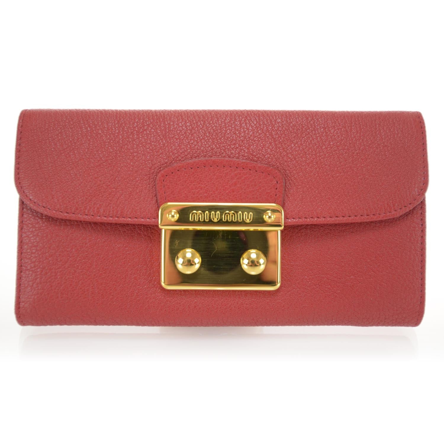 Miu Miu Leather Wallet Red 1 of 6
