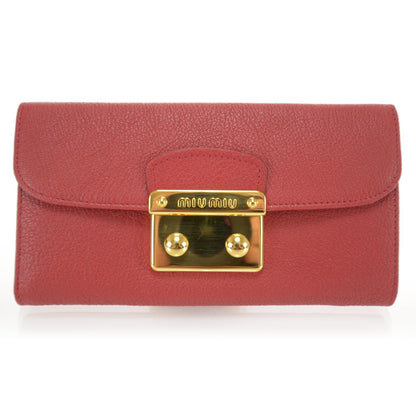 Miu Miu Leather Wallet Red 1 of 6