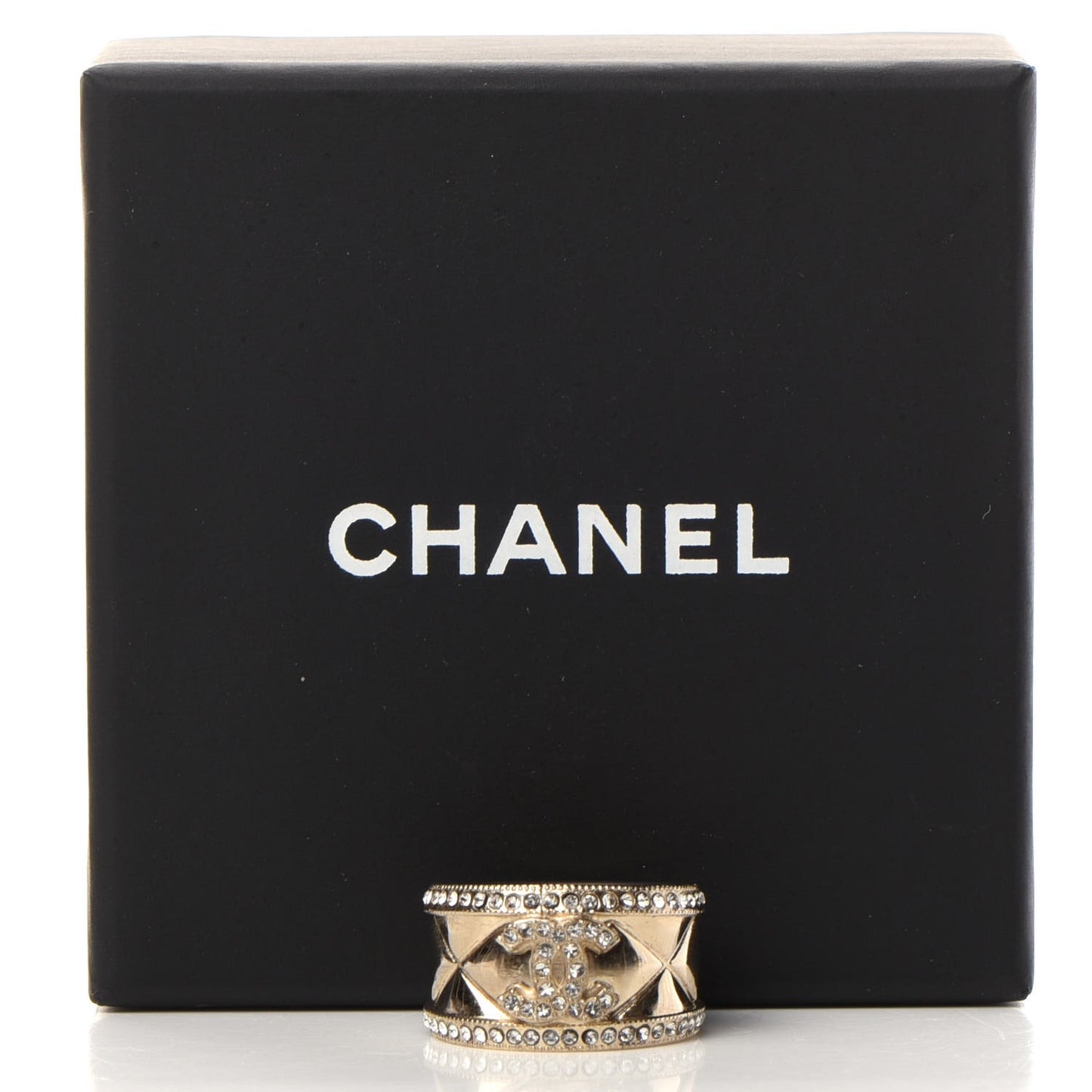 Crystal CC Ring 52 6 Gold