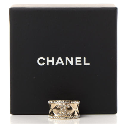 Chanel Crystal CC Ring 52 6 Gold 5 of 5