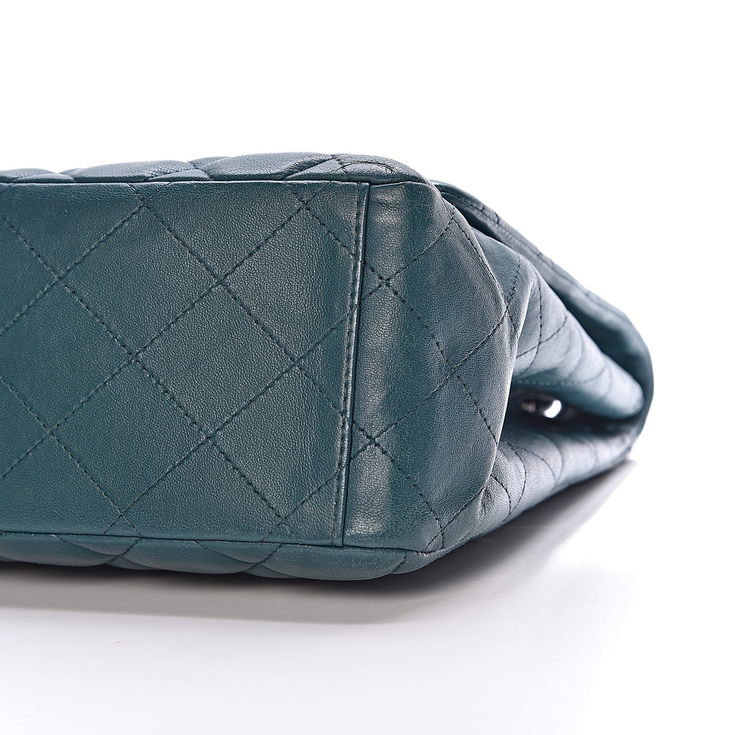 Lambskin Quilted Maxi Single Flap Turquoise