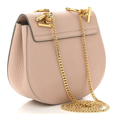 Chloe Grained Lambskin Mini Drew Shoulder Bag Cement Pink 3 of 9