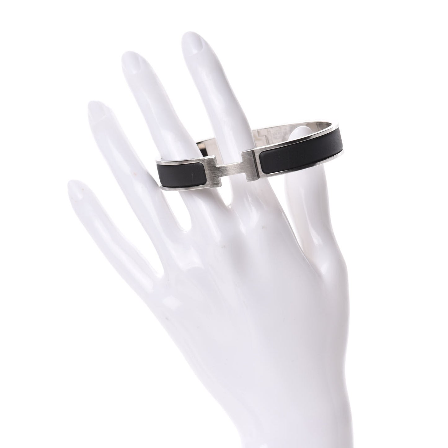 Matte Enamel Narrow Clic Clac HH Bracelet GM Black