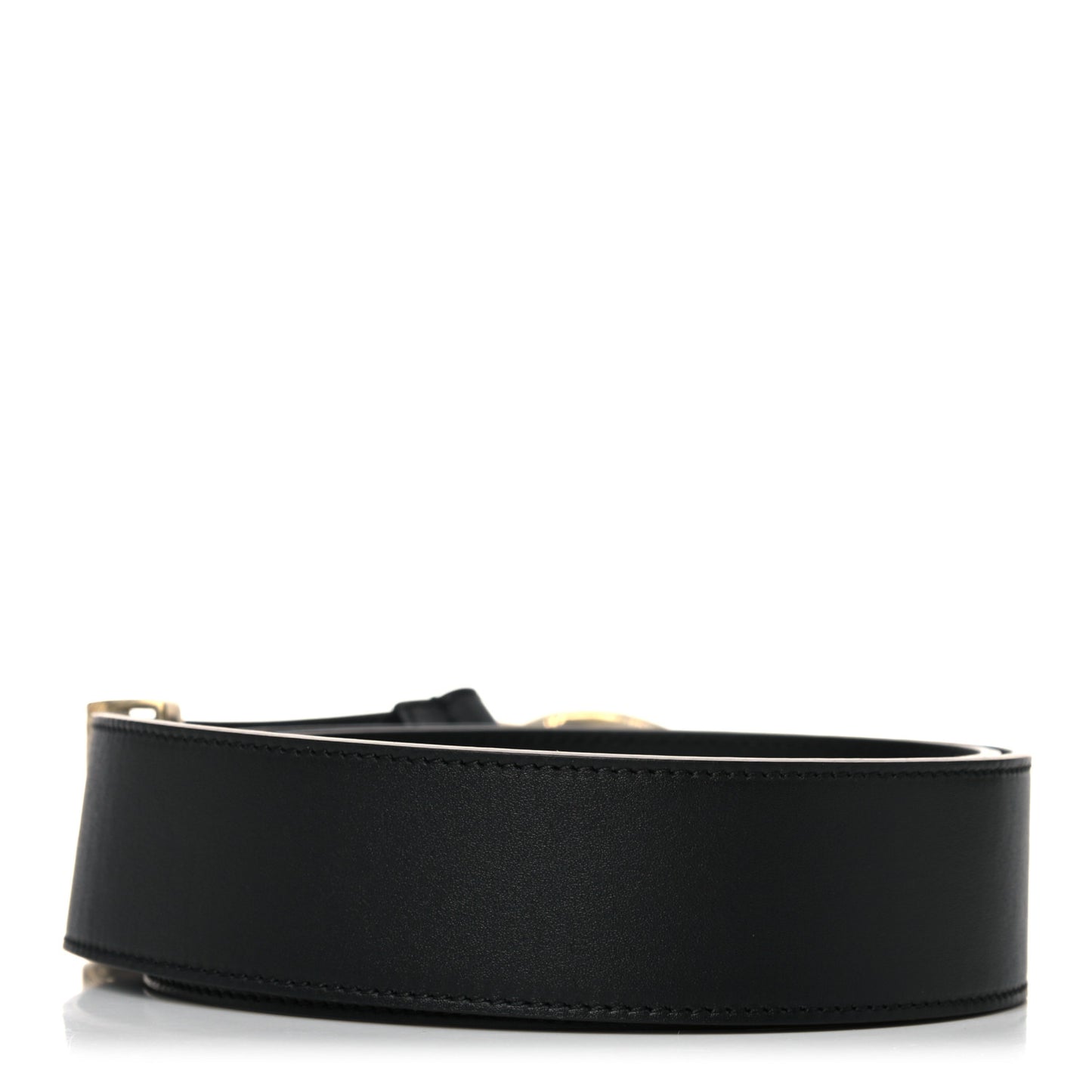 Calfskin Ceramic Glass Double G 40mm Belt 90 36 Black Multicolor