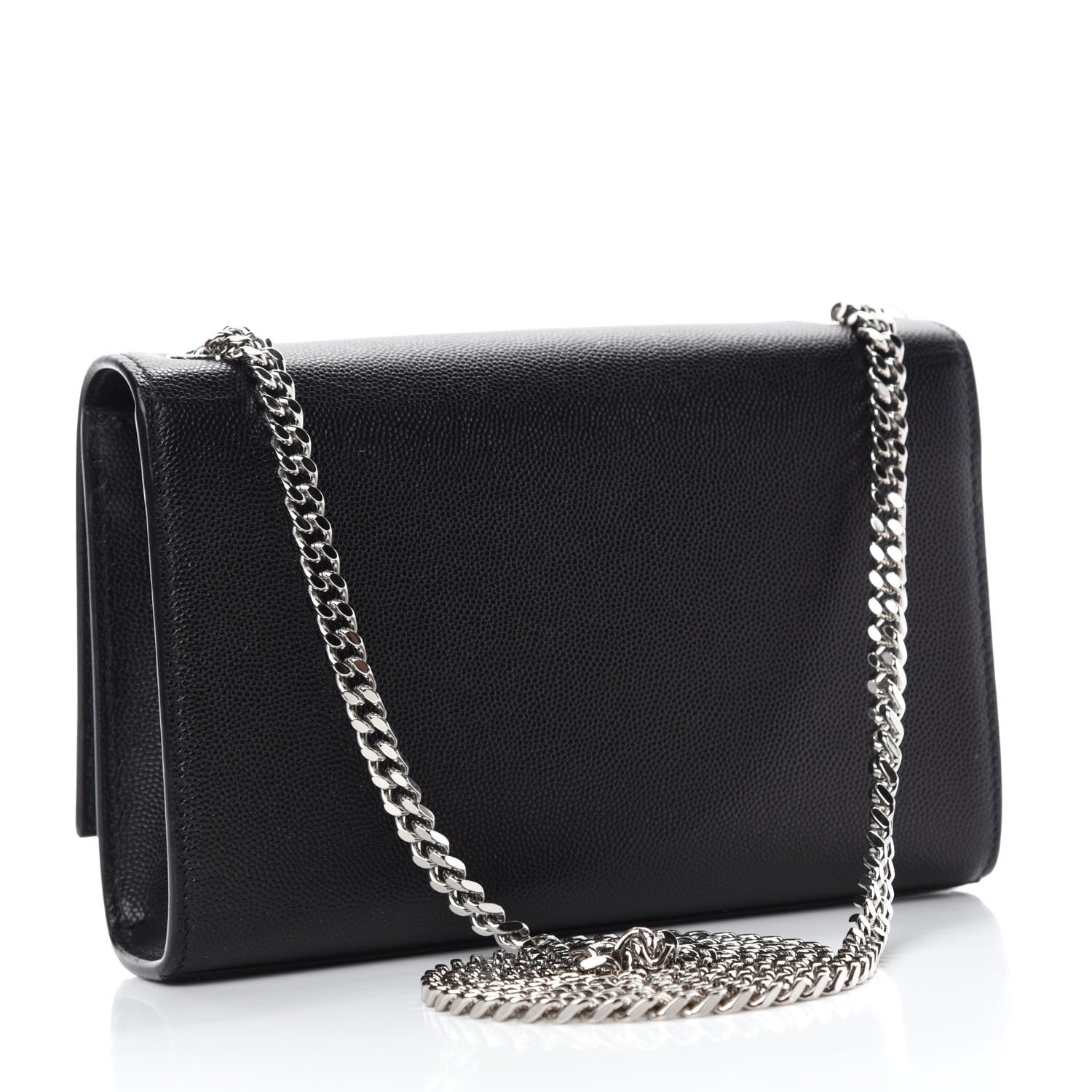 Saint Laurent Grain De Poudre Small Monogram Kate Satchel Black 3 of 10