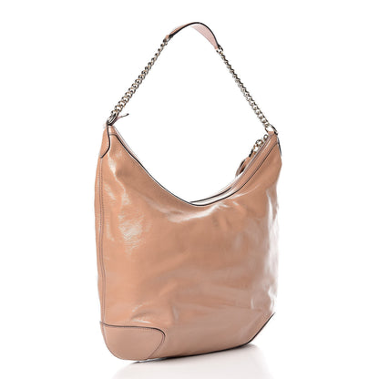Gucci Patent Medium Soho Chain Hobo Dark Cipria 3 of 10