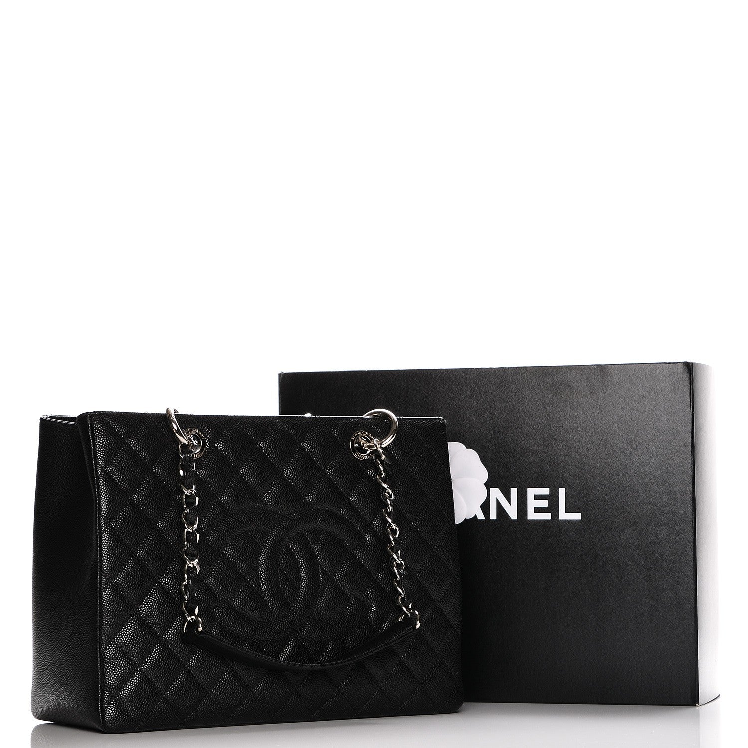 Chanel Caviar Quilted Grand Shopping Tote GST Black 8 of 8