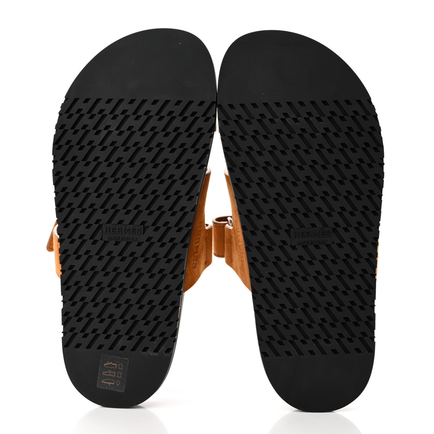 Hermes Suede Goatskin Womens Chypre Sandals 37.5 Naturel 5 of 12