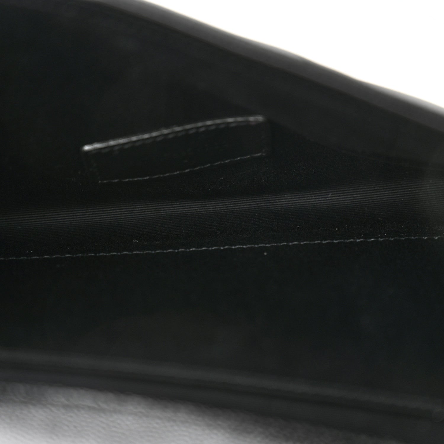 Saint Laurent Grain De Poudre Matelasse Chevron Monogram Envelope Clutch Black 5 of 9