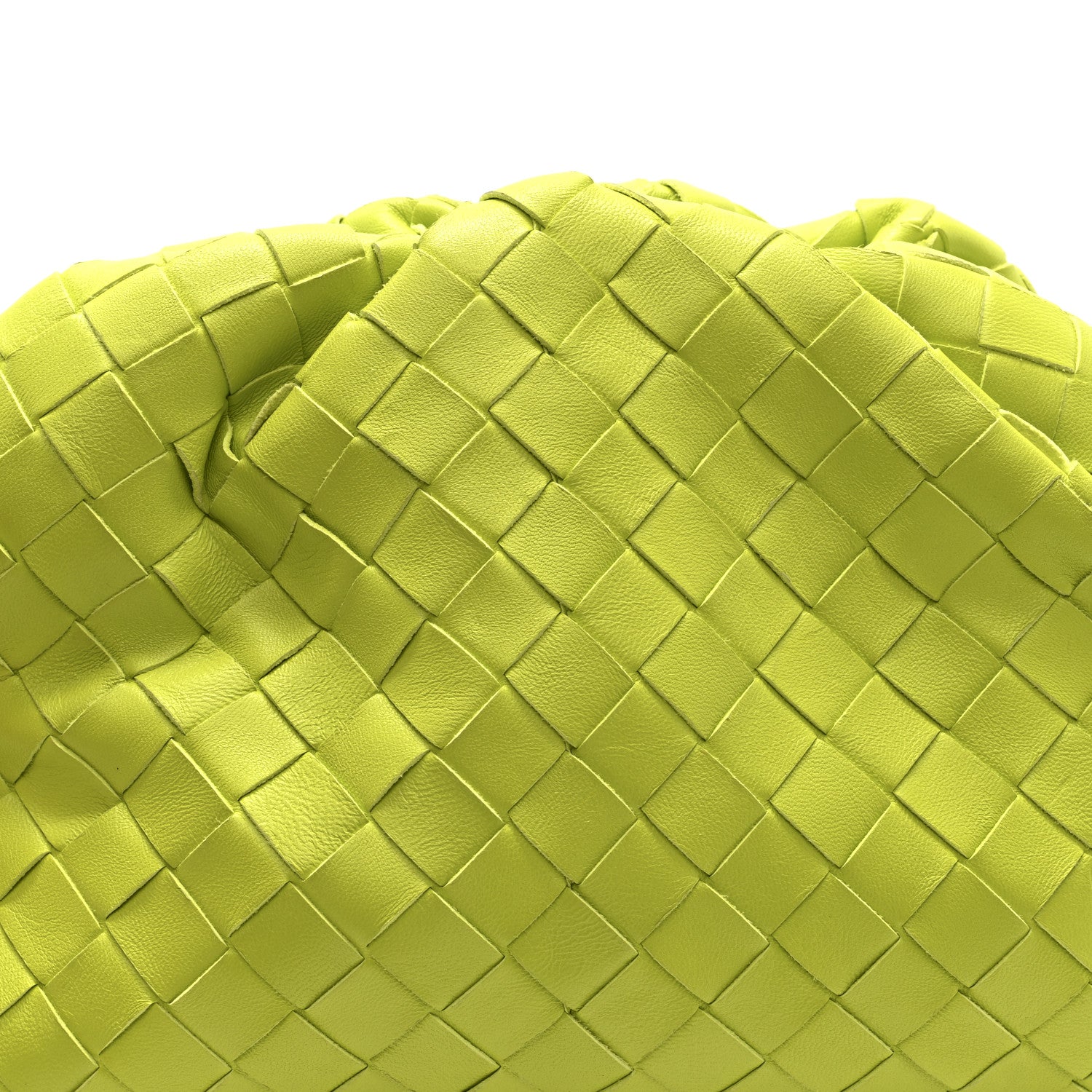 Bottega Veneta Nappa Maxi Intrecciato Teen Pouch Acid Kiwi 1765502