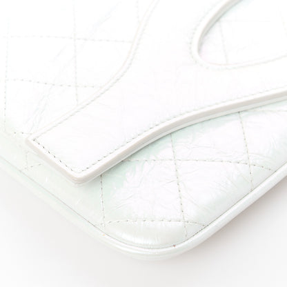 Chanel Iridescent Aged Calfskin Quilted Small 31 Pouch White 10 of 11