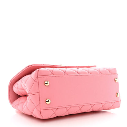 Chanel Caviar Quilted Mini Coco Chain Handle Flap Pink 4 of 11