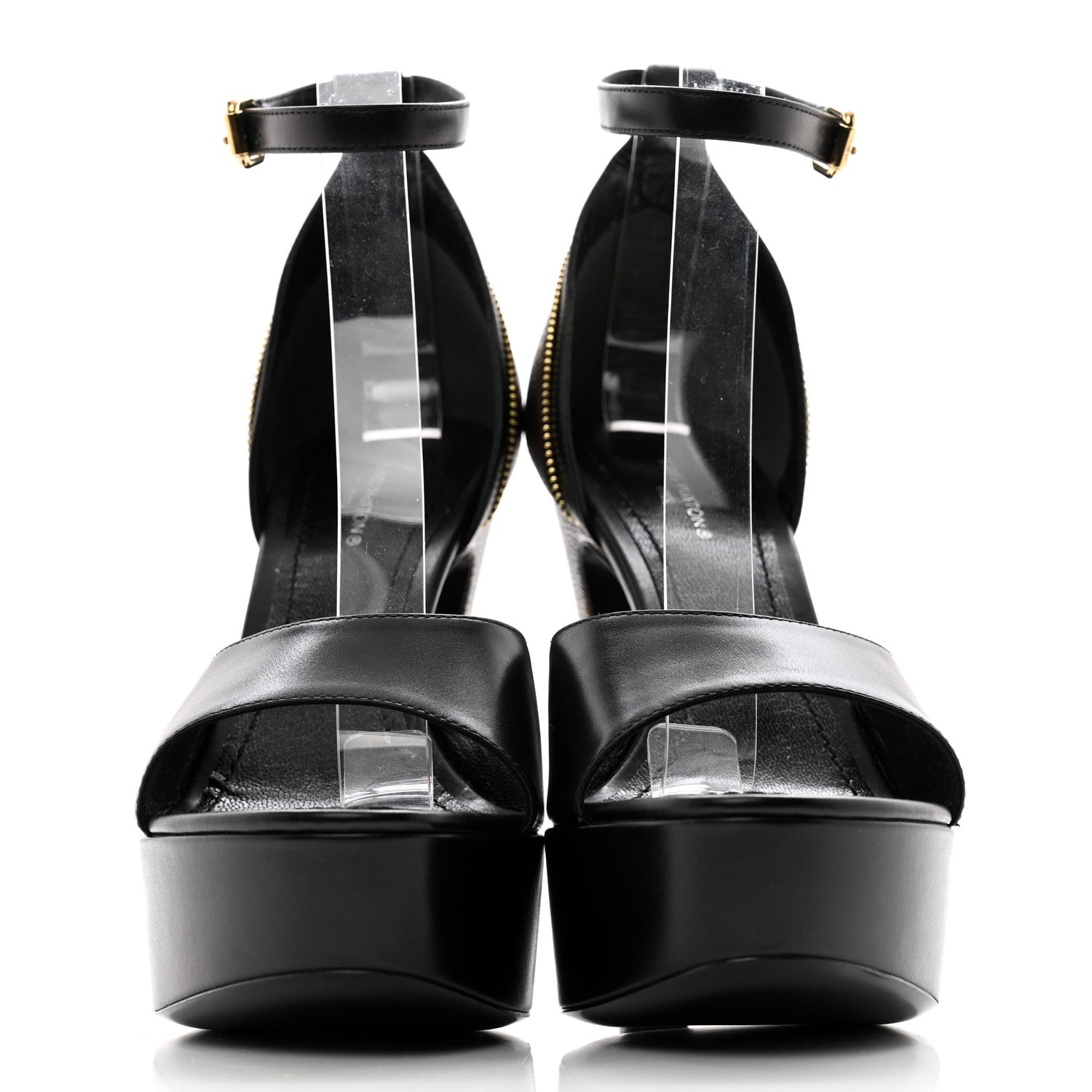Louis Vuitton Monogram Afterglow Platform Sandals 36.5 Black 2 of 9