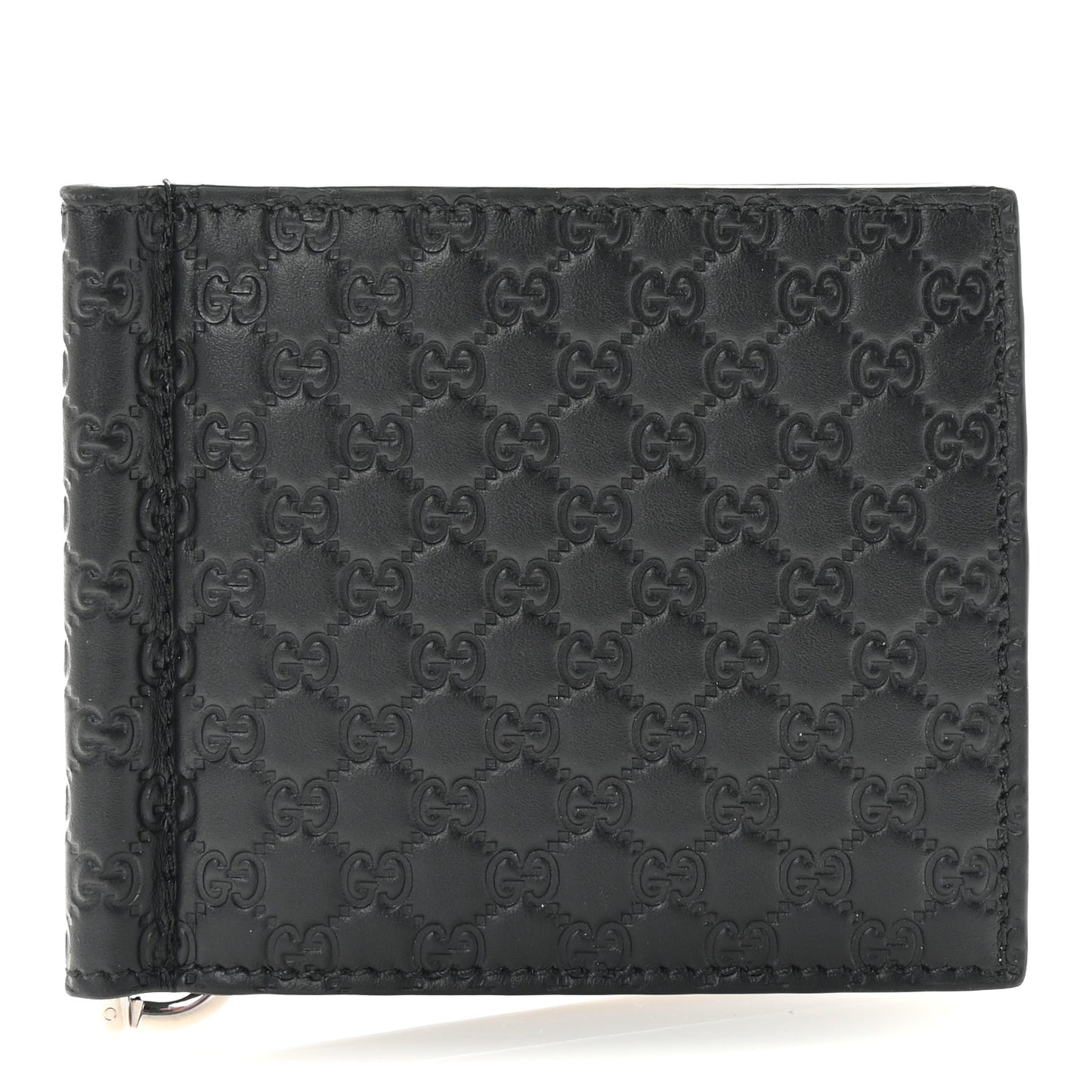 Microguccissima Bi-Fold Money Clip Wallet Black