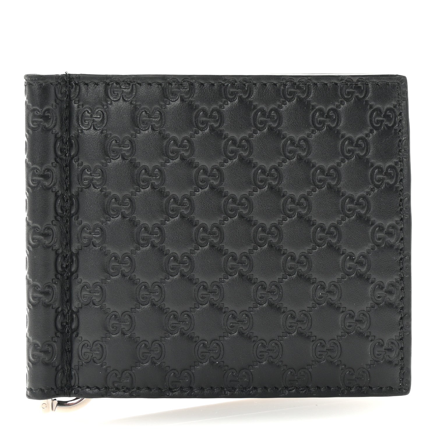 Gucci Microguccissima Bi-Fold Money Clip Wallet Black 1 of 7