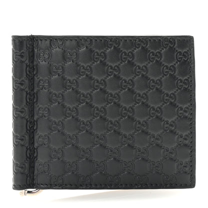 Gucci Microguccissima Bi-Fold Money Clip Wallet Black 1 of 7
